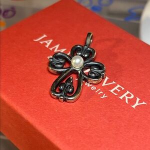 James Avery Retired Pearl Cross of Adoration Charm. Beautiful never worn New!